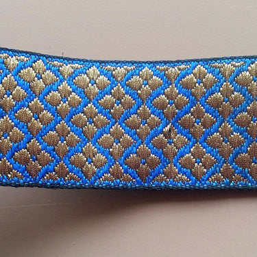Wholesale Indian Gold Brocade Fabric Trim, Embroidered Thread Trim, Approx. 32mm wide